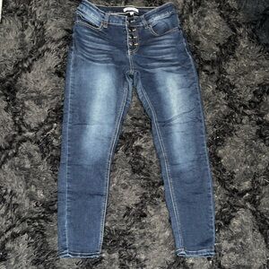 Stylish High Rise Women's Jeans in Classic Blue